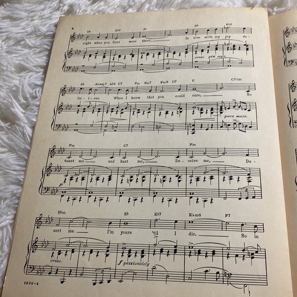 KISS ME KATE VINTAGE SHEET MUSIC SO IN LOVE COLE PORTER BROADWAY 1948 ONC EUC - Picture 4 of 8